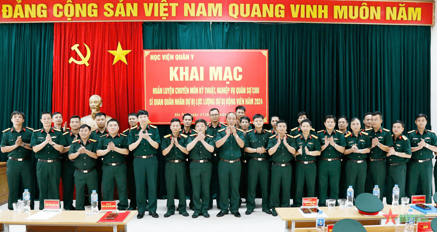 Học viện Quân y khai mạc lớp huấn luyện cho sĩ quan quân nhân dự bị lực lượng dự bị động viên