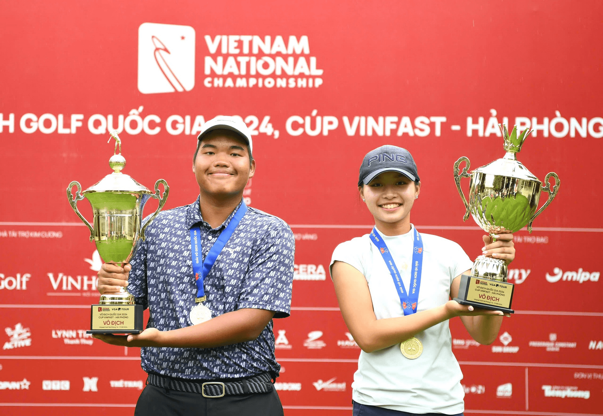 Nguyễn Đức Sơn và Lê Chúc An vô địch giải golf quốc gia 2024