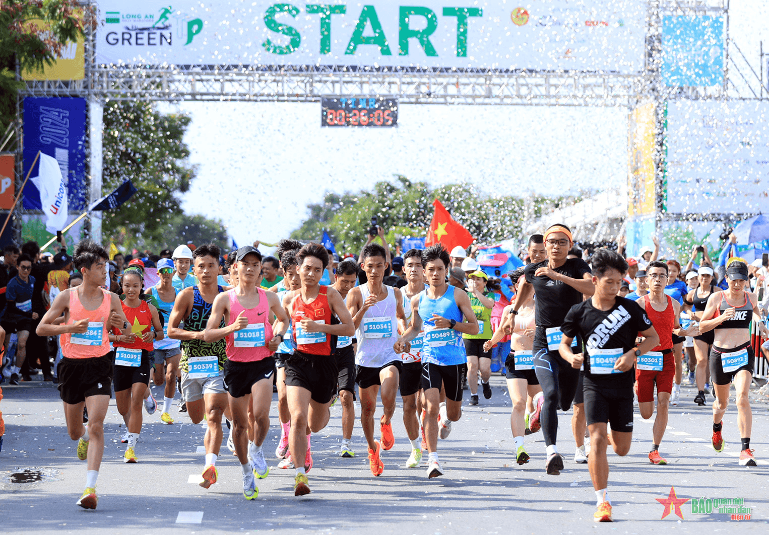Hơn 3.600 vận động viên tranh tài tại Giải chạy GreenUP Marathon: Long An Half Marathon 2024