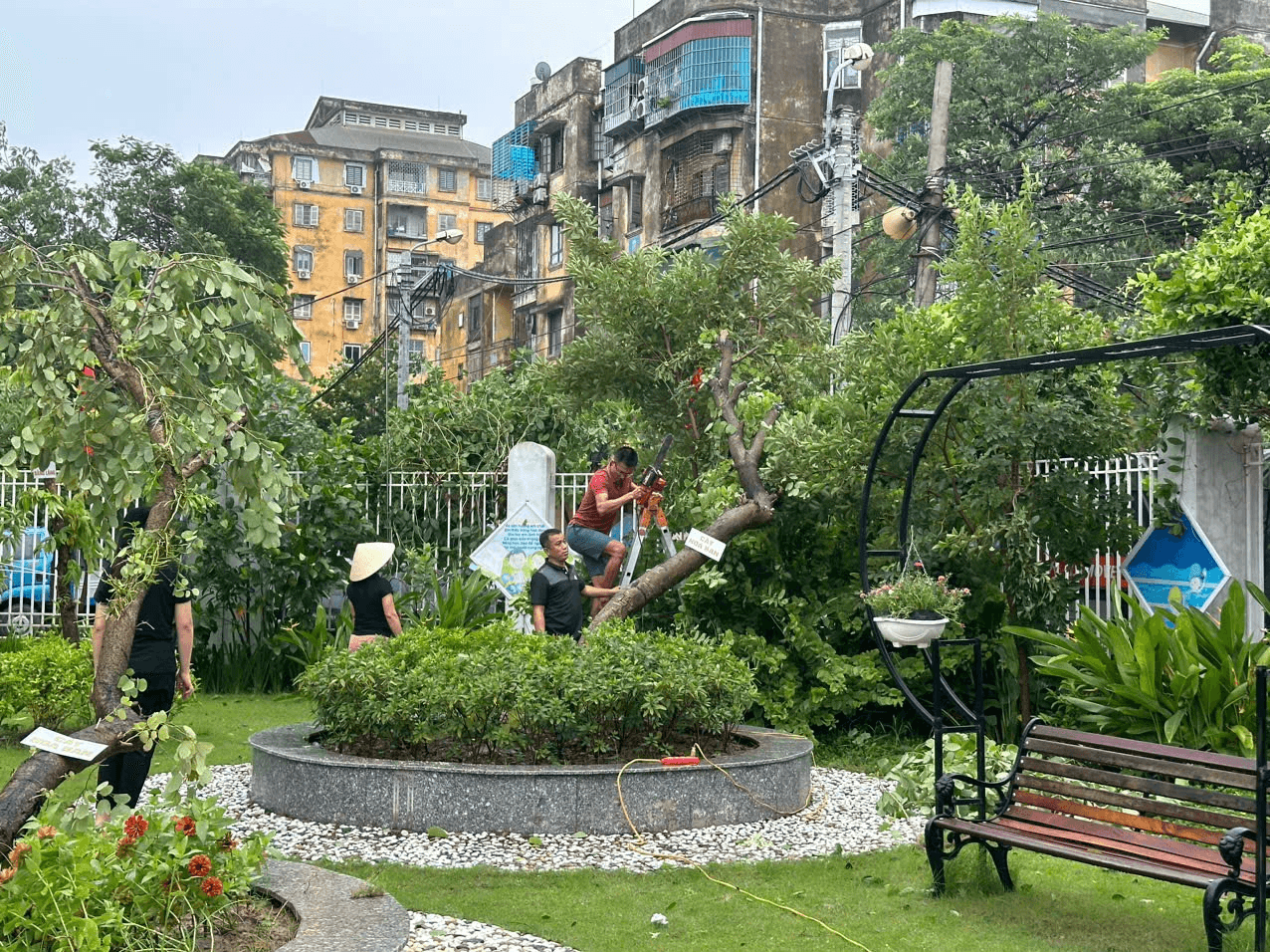 Bão số 3: Các trường học Hà Nội khẩn trương dọn dẹp, đón học sinh trở lại trường