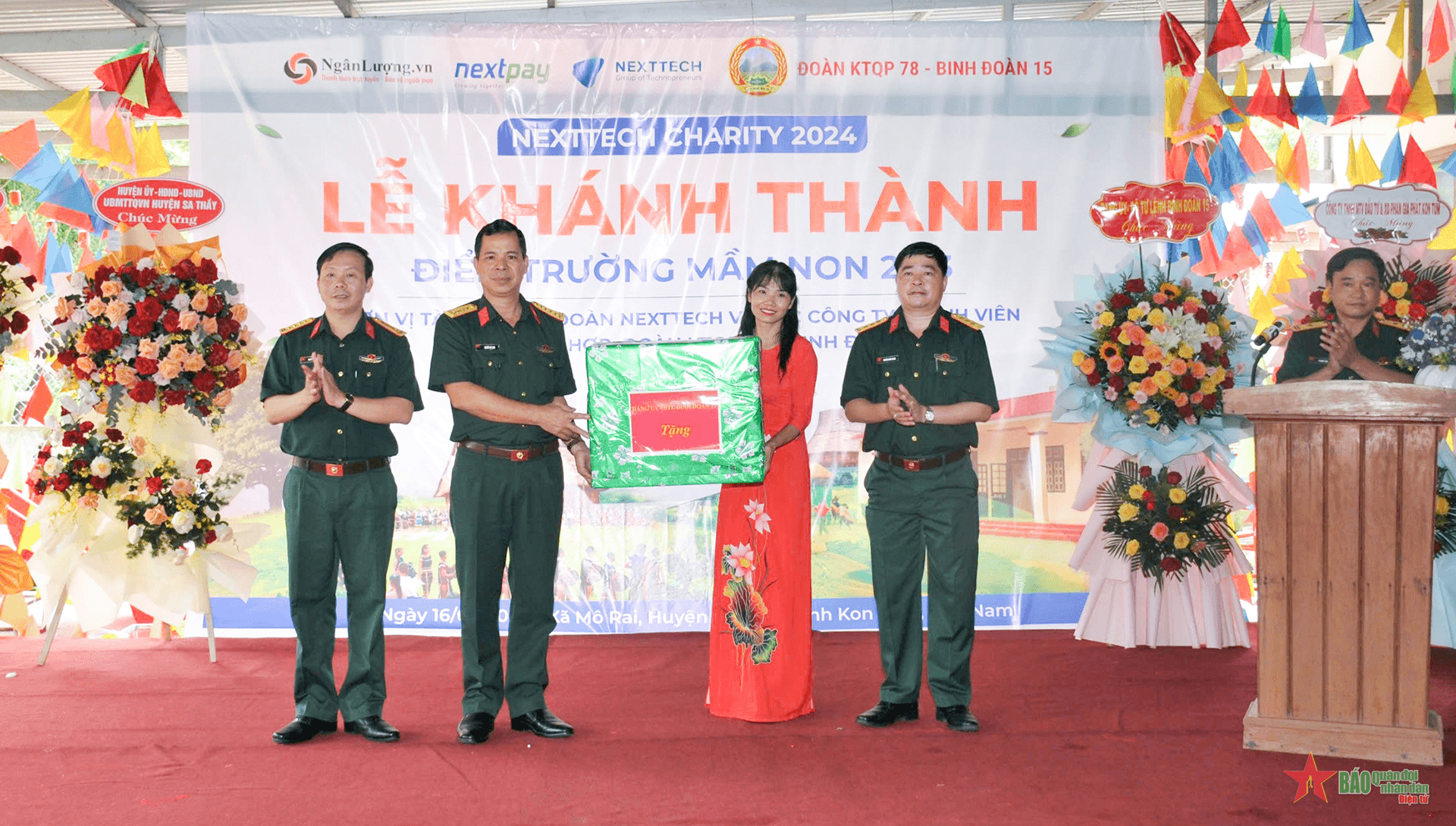 Đoàn Kinh tế - Quốc phòng 78 (Binh đoàn 15): Khánh thành điểm Trường mầm non thôn Ia Ho