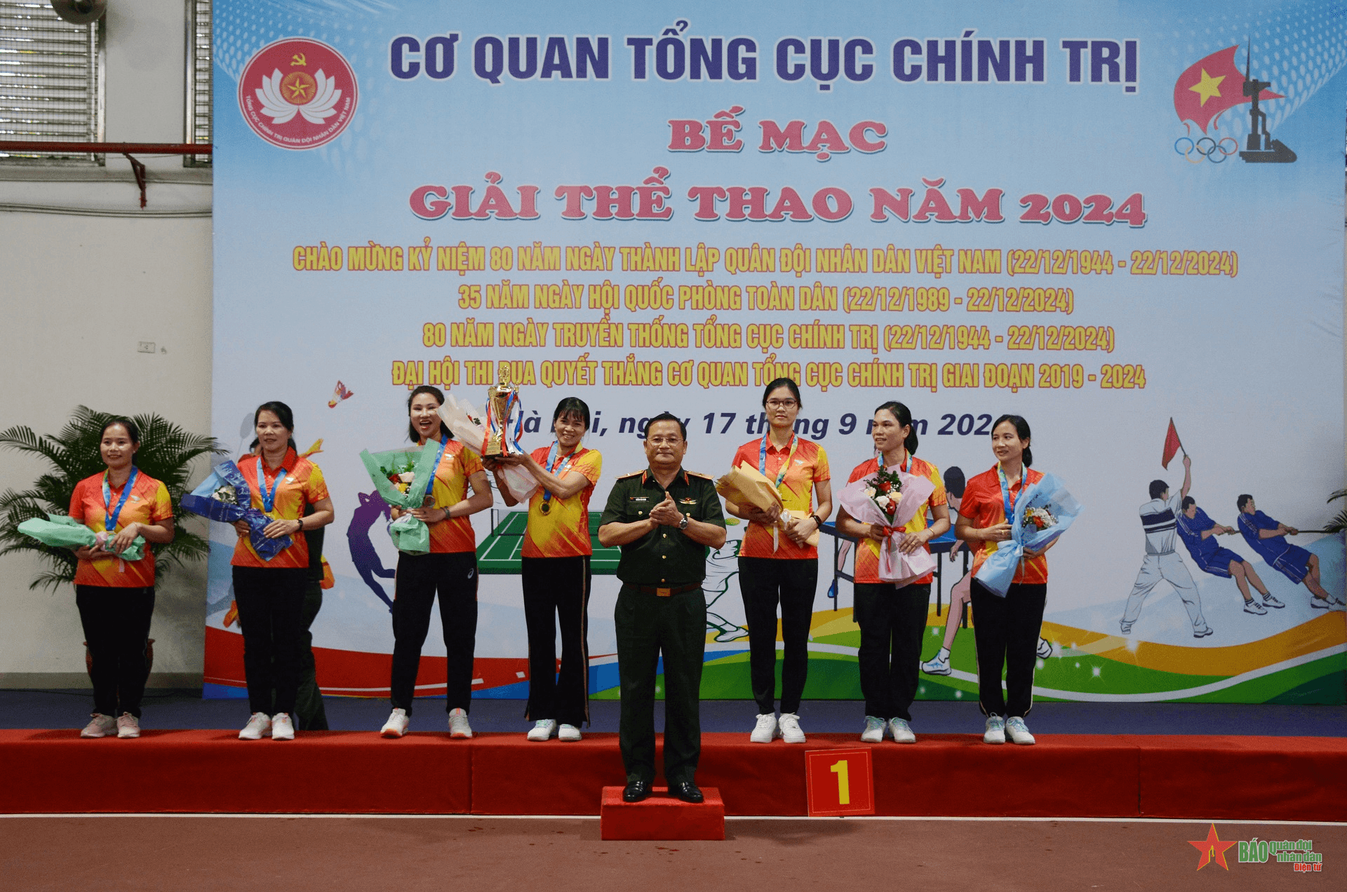 Bế mạc Giải thể thao Cơ quan Tổng cục Chính trị Quân đội nhân dân Việt Nam năm 2024