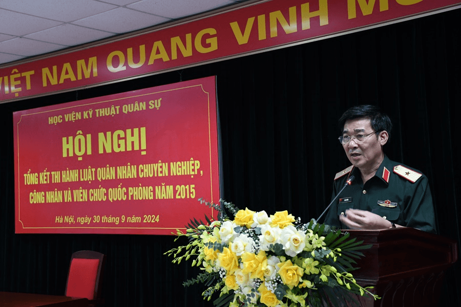 Học viện Kỹ thuật Quân sự tổng kết thi hành Luật Quân nhân chuyên nghiệp, công nhân và viên chức quốc phòng