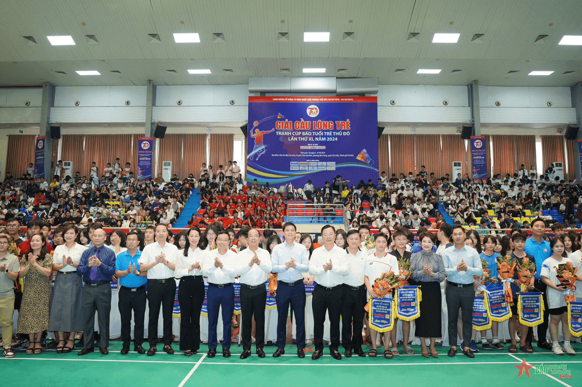 Khai mạc Giải cầu lông trẻ tranh Cúp Báo Tuổi trẻ Thủ đô 2024