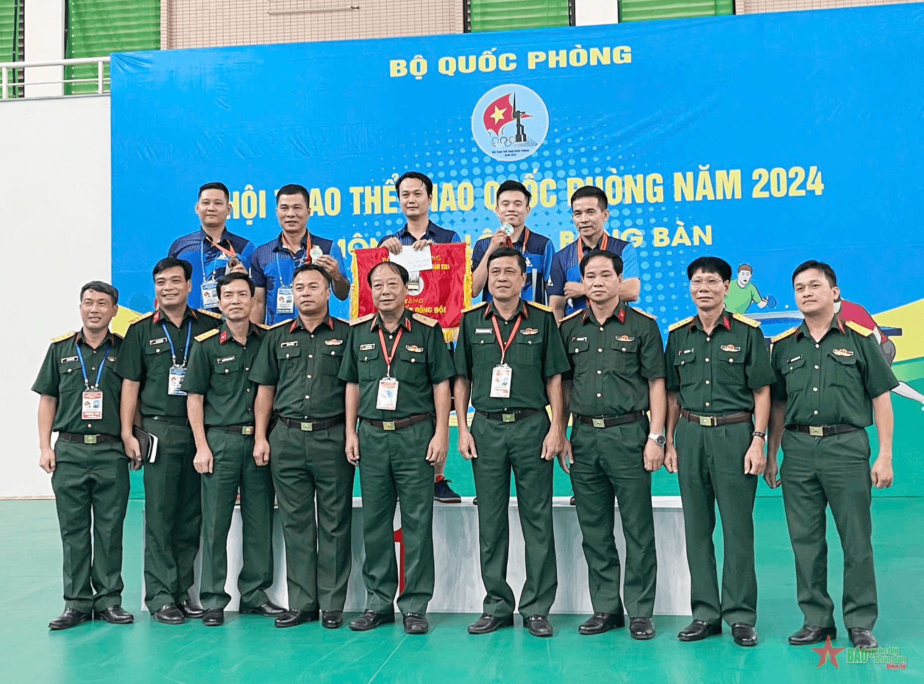 Hội thao Thể thao quốc phòng năm 2024: Đội bóng bàn nam Tổng cục Chính trị bảo vệ thành công chức vô địch đồng đội