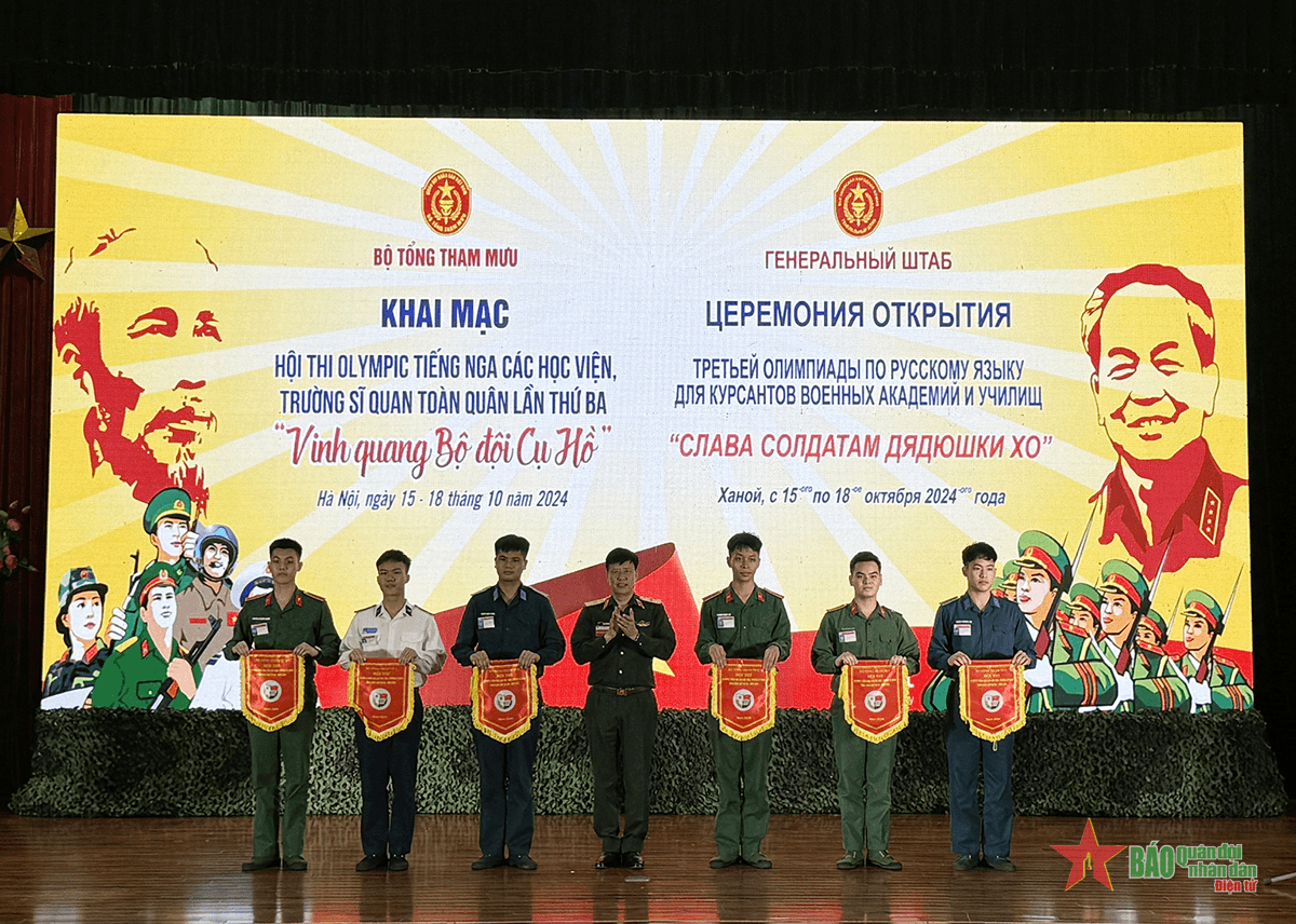 Khai mạc Hội thi Olympic tiếng Nga các học viện, trường sĩ quan toàn quân lần thứ ba