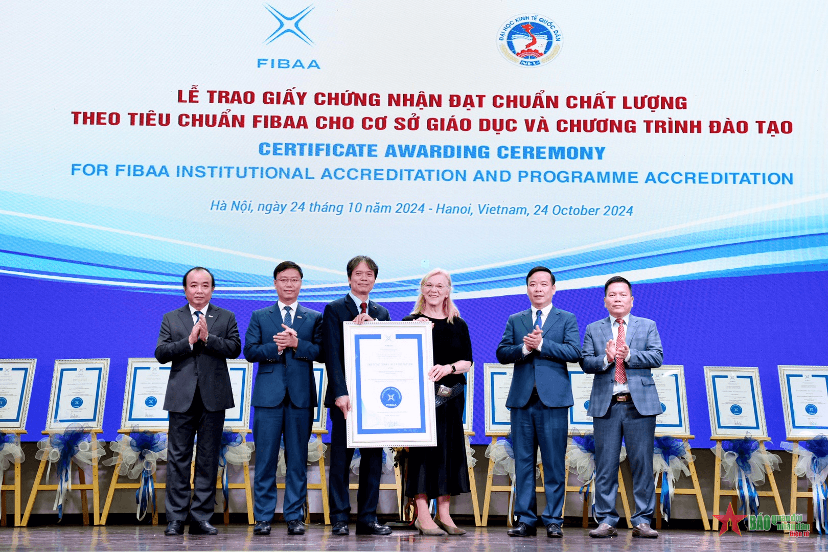 Trường Đại học Kinh tế Quốc dân nhận chứng nhận chuẩn FIBAA