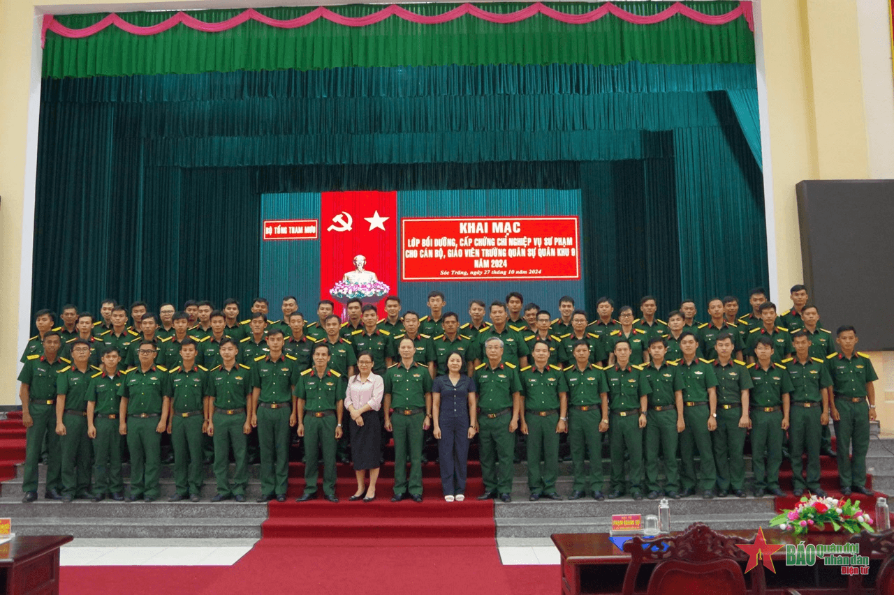 Cục Nhà trường tập huấn bồi dưỡng nghiệp vụ sư phạm tại Quân khu 9