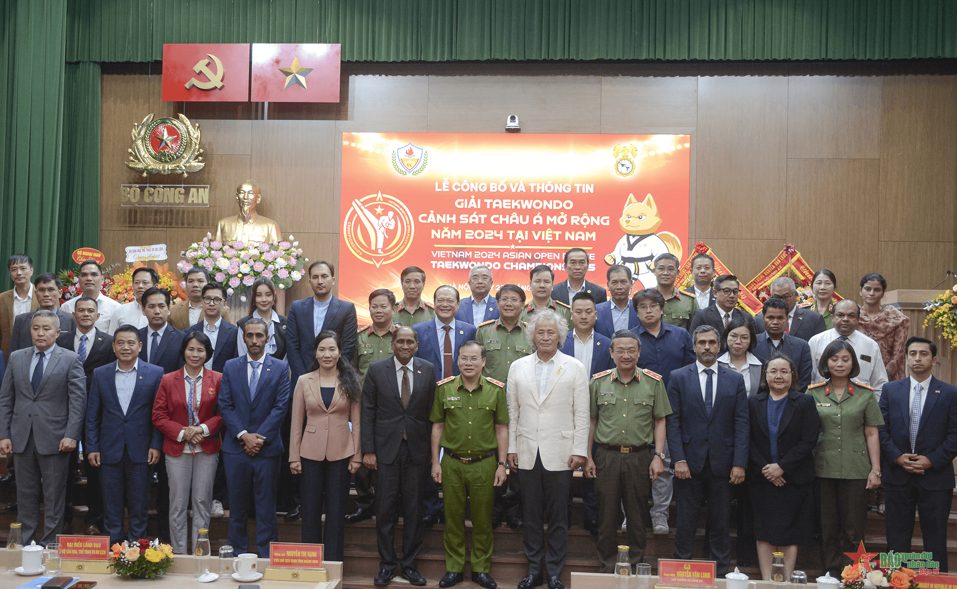 Bộ Công an công bố Giải Taekwondo Cảnh sát châu Á mở rộng năm 2024