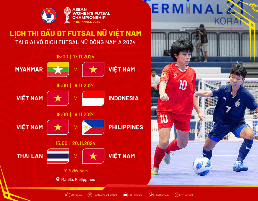 Đội tuyển Futsal nữ Việt Nam lên đường tham dự giải Đông Nam Á