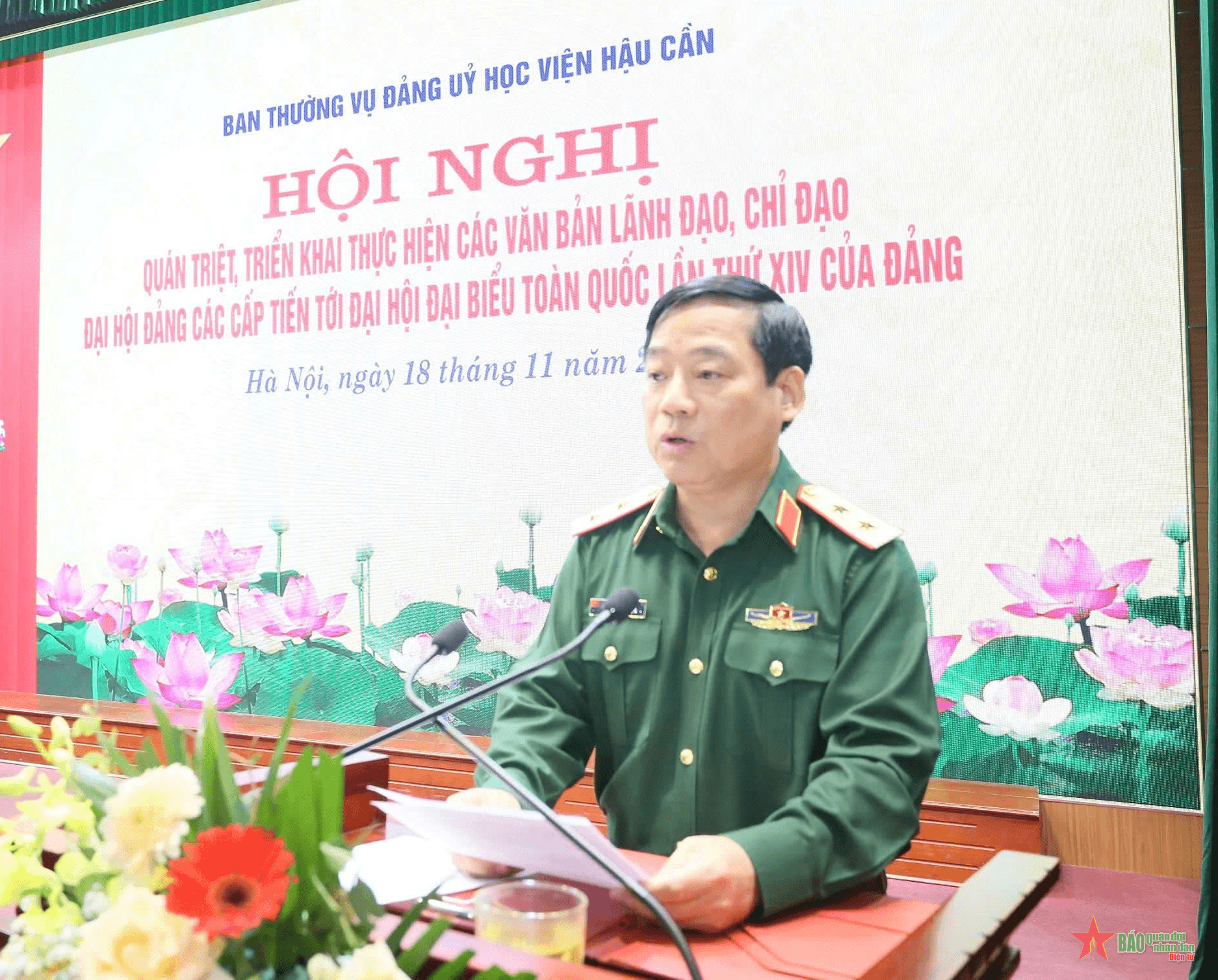Học viện Hậu cần quán triệt, triển khai các văn bản lãnh đạo, chỉ đạo đại hội đảng các cấp