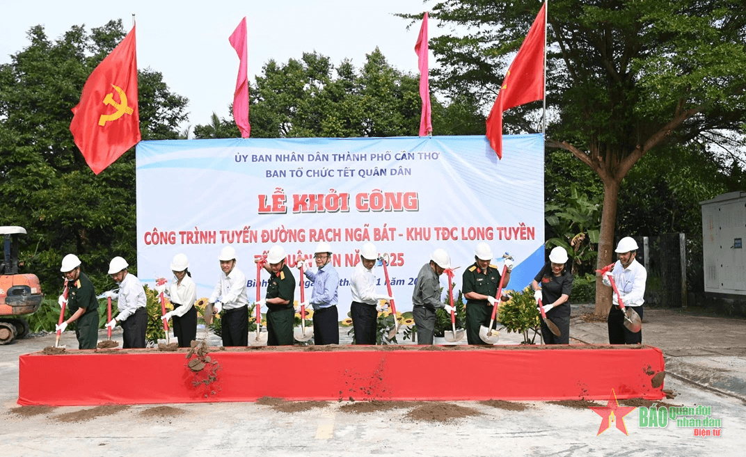 Cần Thơ: Xuất quân thực hiện các công trình Tết Quân dân năm 2025