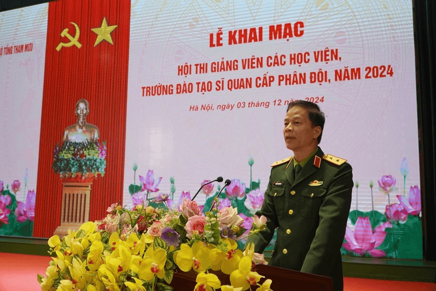 Khai mạc Hội thi giảng viên các học viện, trường đào tạo sĩ quan cấp phân đội năm 2024