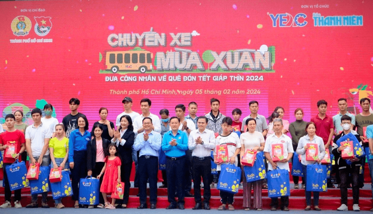 Công đoàn TP Hồ Chí Minh sẽ đưa khoảng 40.000 đoàn viên công đoàn viên về quê ăn Tết
