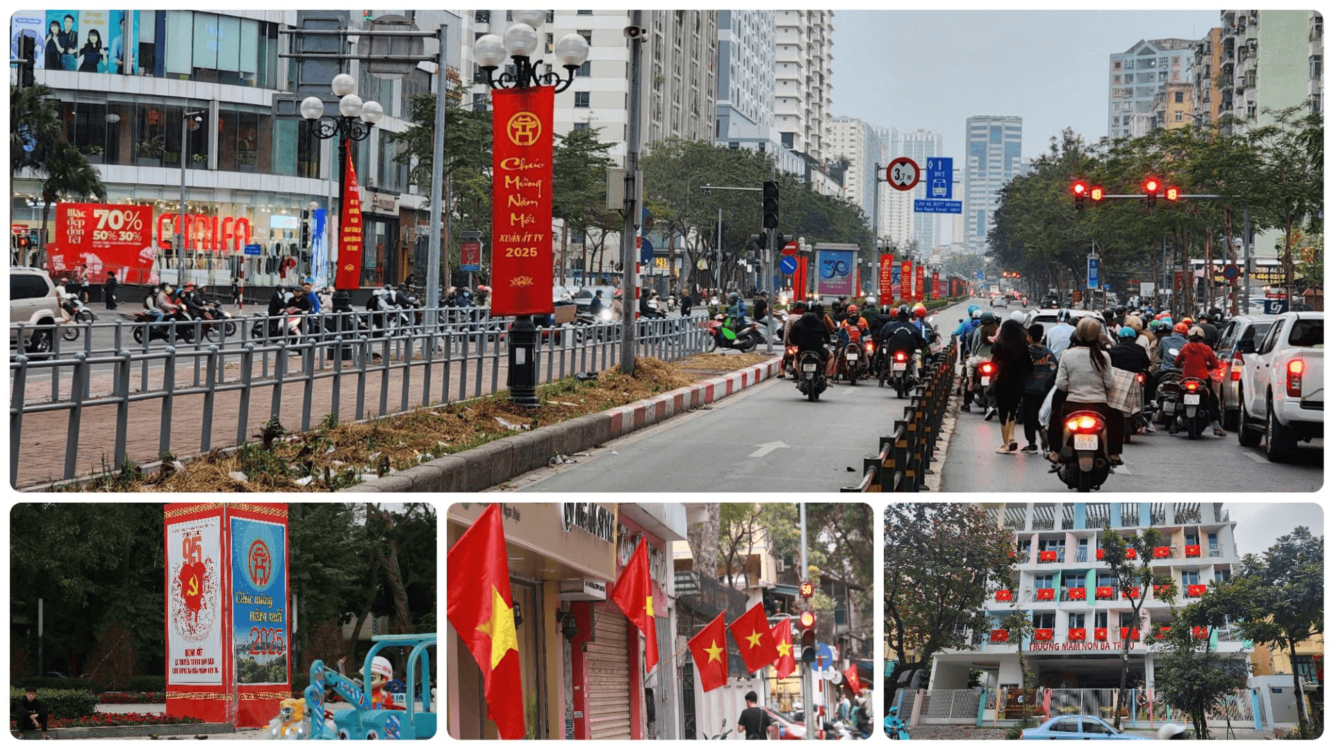 Phố phường Hà Nội rực rỡ sắc màu trước thềm Tết Nguyên đán
