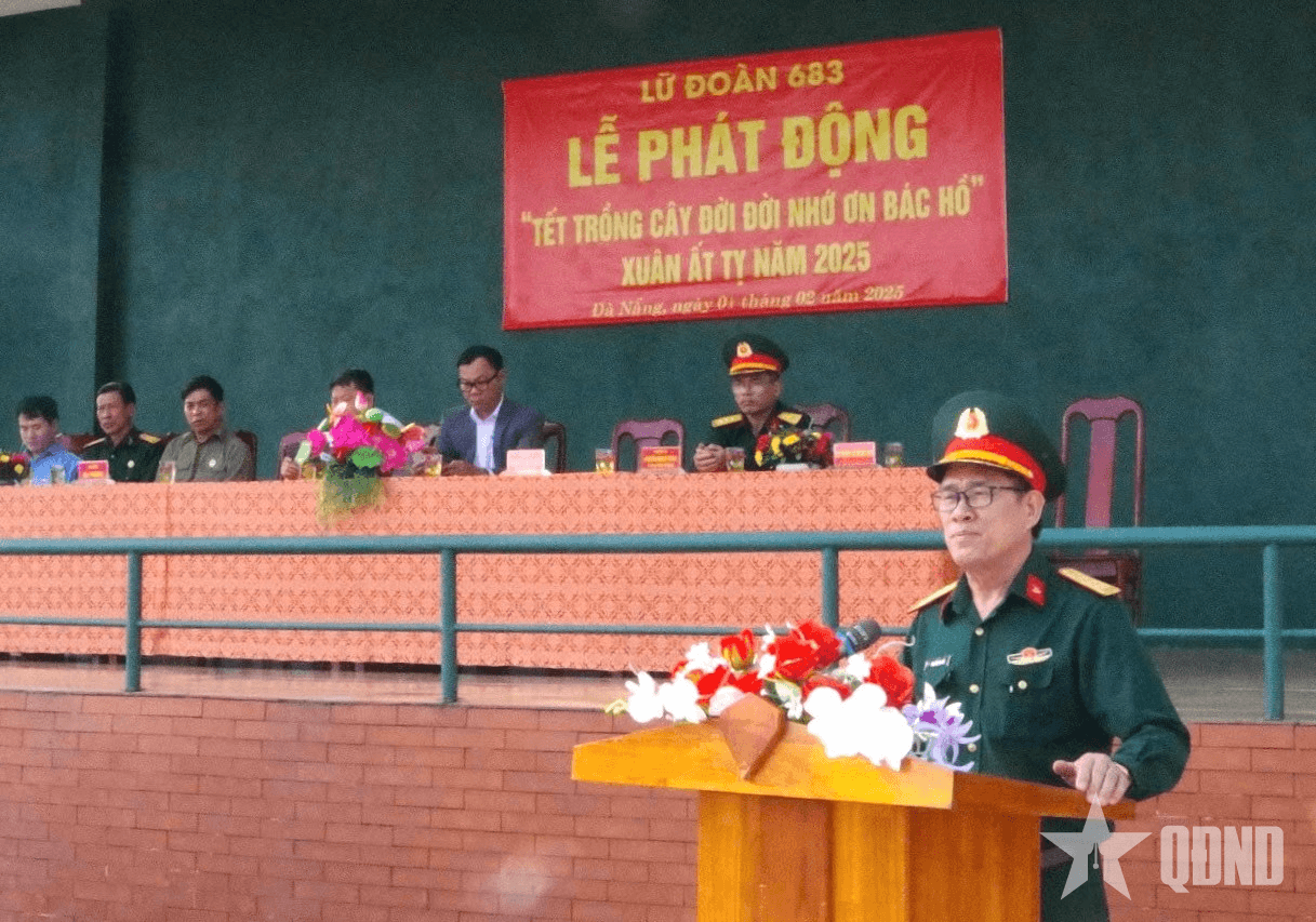 Lữ đoàn 683 phát động “Tết trồng cây đời đời nhớ ơn Bác Hồ” Xuân Ất Tỵ 2025