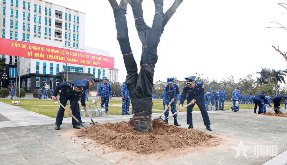 Cơ quan Bộ tư lệnh Cảnh sát biển tổ chức “Tết trồng cây đời đời nhớ ơn Bác Hồ”