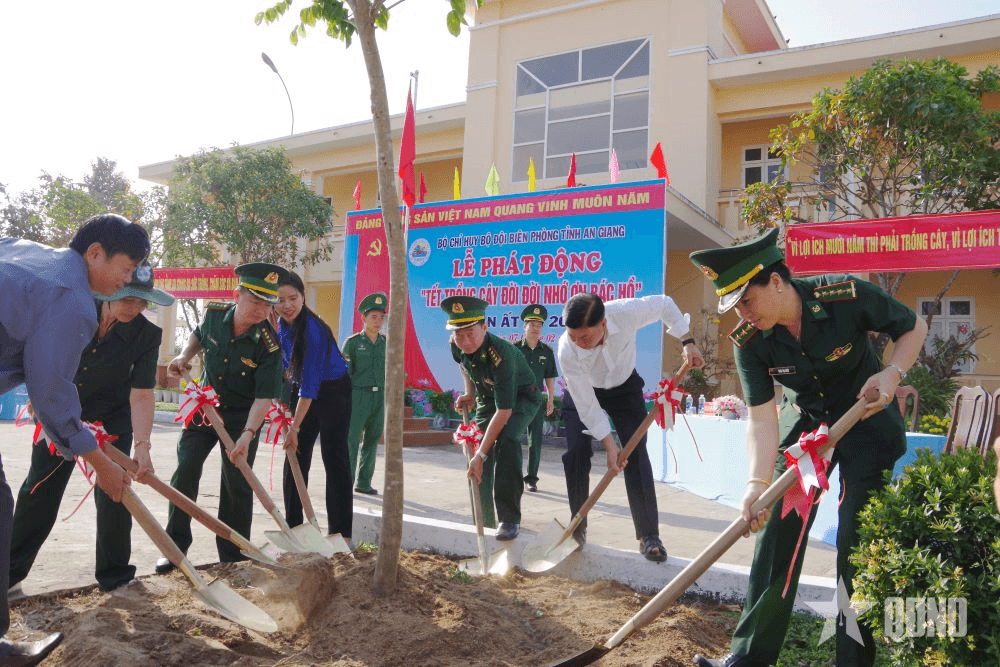 Bộ đội Biên phòng tỉnh An Giang phát động “Tết trồng cây đời đời nhớ ơn Bác Hồ”