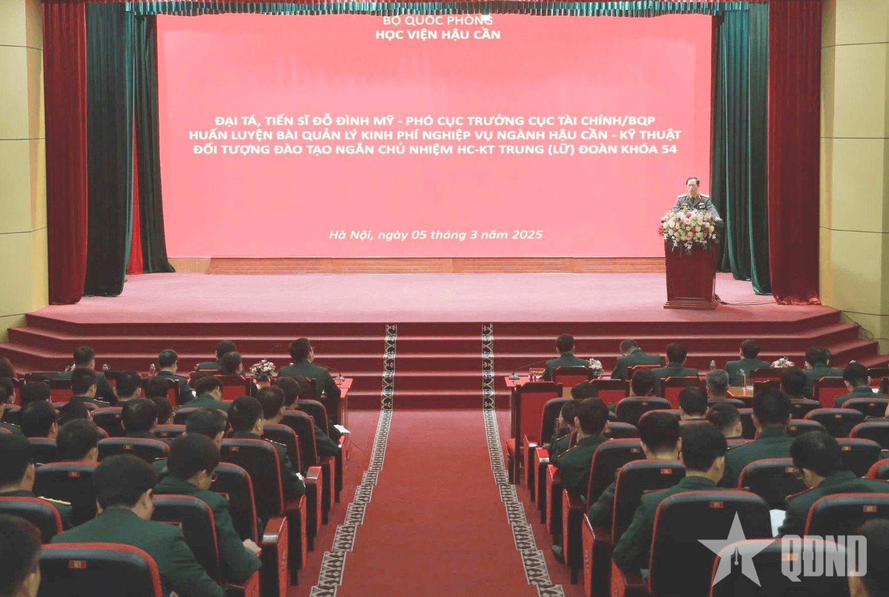 Huấn luyện chuyên môn cho học viên tại Học viện Hậu cần