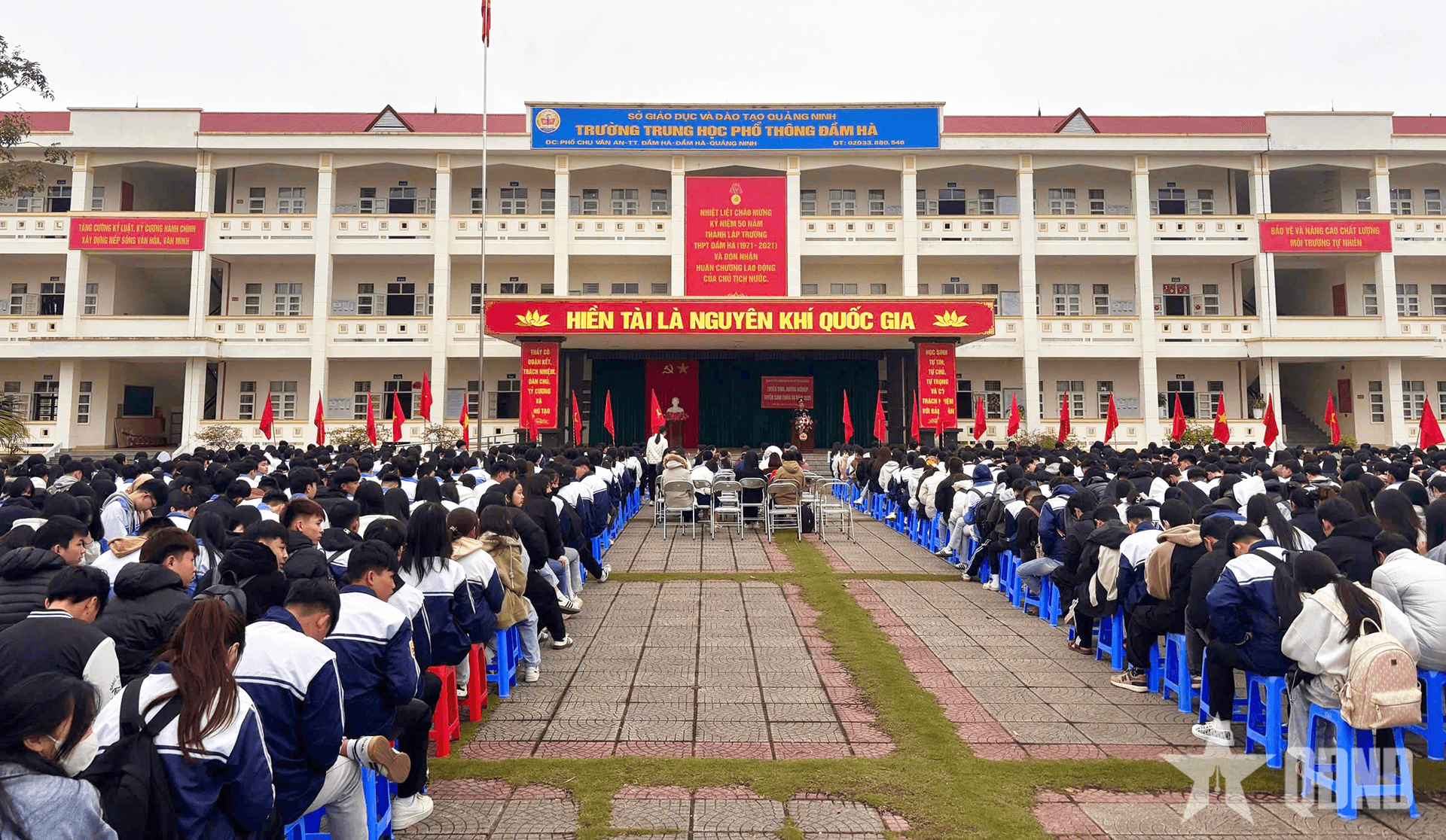 Ban CHQS huyện Đầm Hà tuyên truyền tuyển sinh quân sự năm 2025