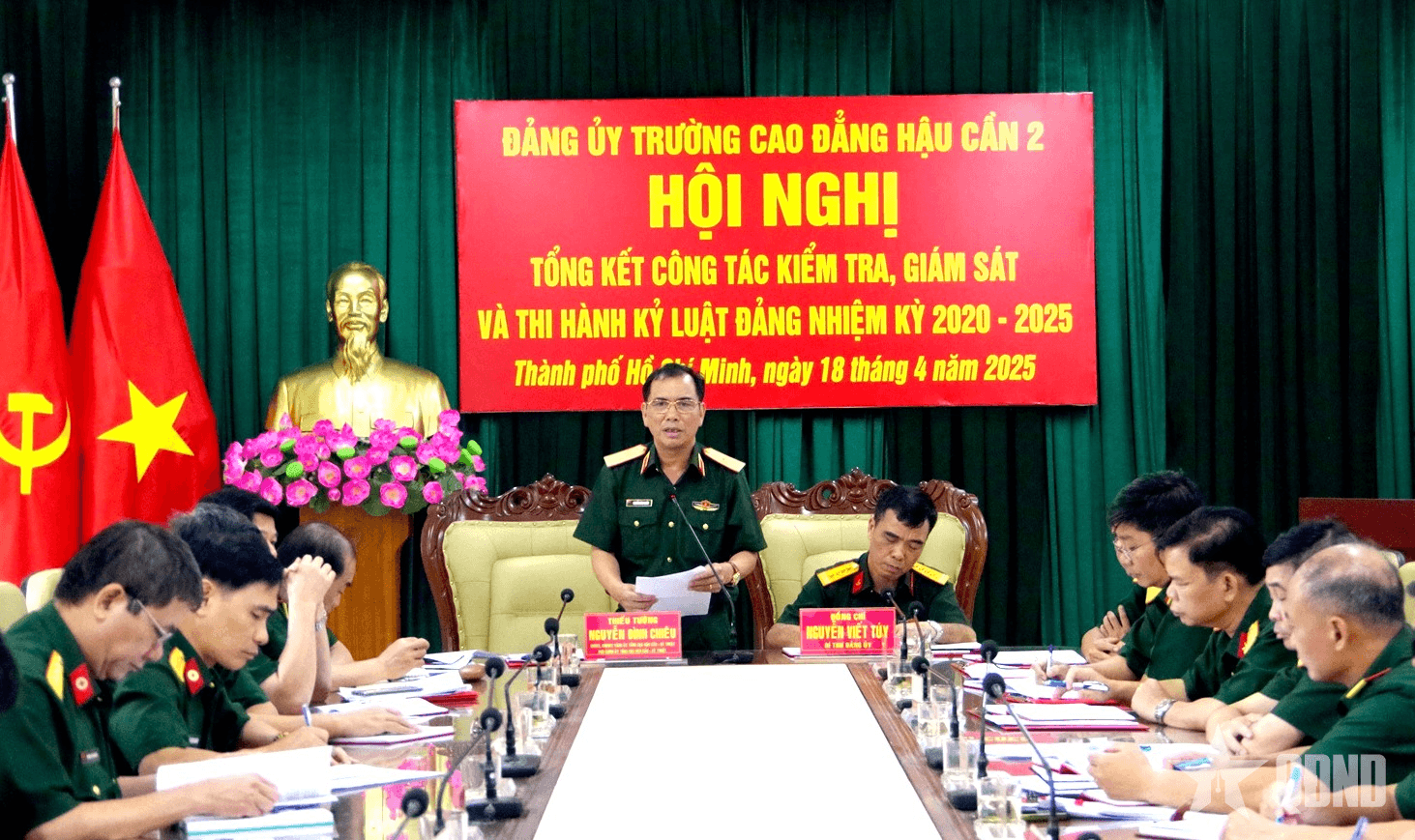 Đảng ủy Trường Cao đẳng Hậu cần 2 tổ chức tổng kết công tác kiểm tra, giám sát và thi hành kỷ luật Đảng
