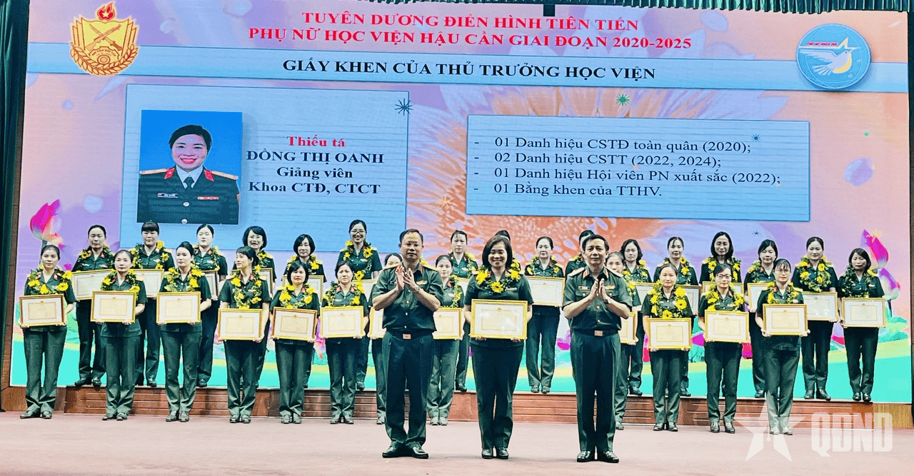 Học viện Hậu cần: Tuyên dương cán bộ, hội viên phụ nữ điển hình tiên tiến giai đoạn 2020-2025