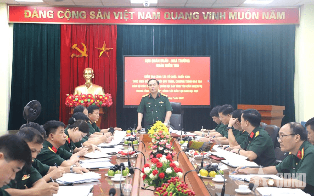 Cục Quân huấn - Nhà trường tổ chức kiểm tra tại Học viện Chính trị