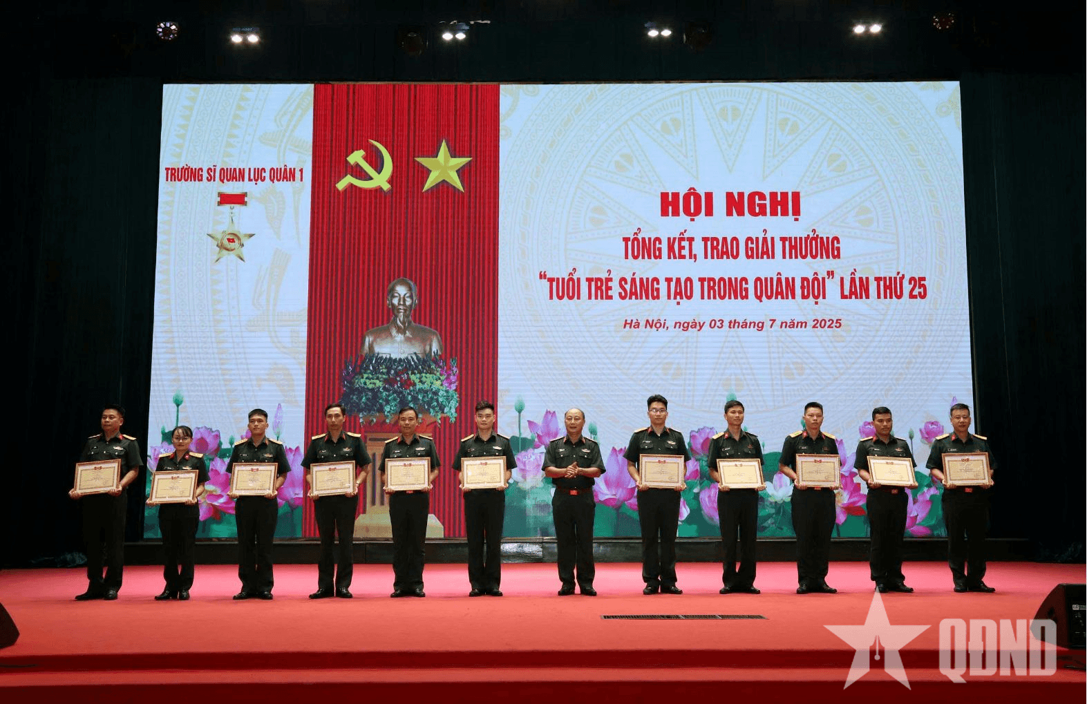 Trường Sĩ quan Lục quân 1: Trao thưởng cho 11 tác giả, nhóm tác giả đạt giải thưởng “Tuổi trẻ sáng tạo trong Quân đội” lần thứ 25