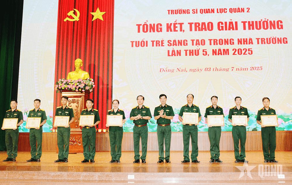 Trường Sĩ quan Lục quân 2 trao giải 16 công trình Tuổi trẻ sáng tạo năm 2025