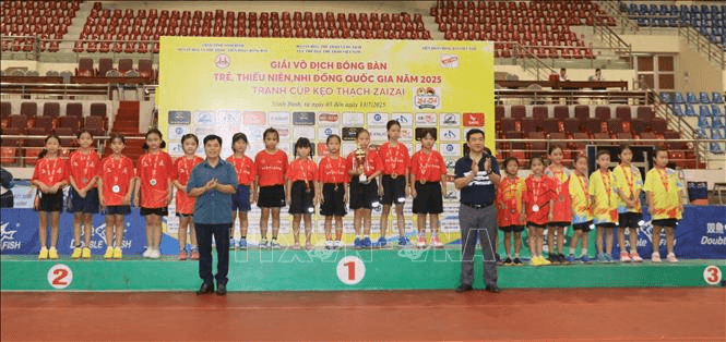 Bế mạc Giải Vô địch bóng bàn trẻ, thiếu niên, nhi đồng Quốc gia 2025