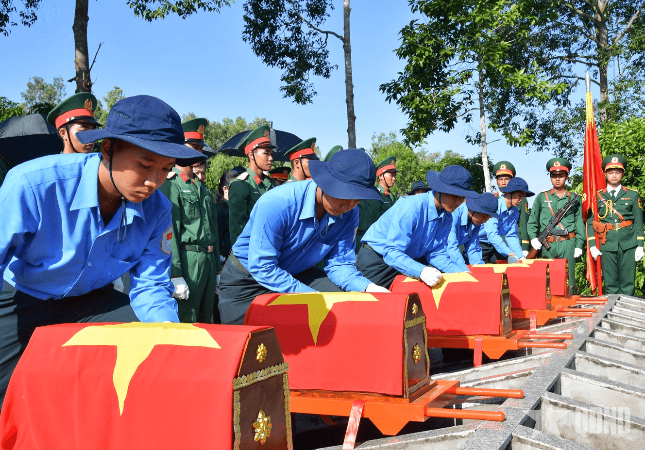 Đồng Tháp: Lễ truy điệu, cải táng 43 hài cốt liệt sĩ