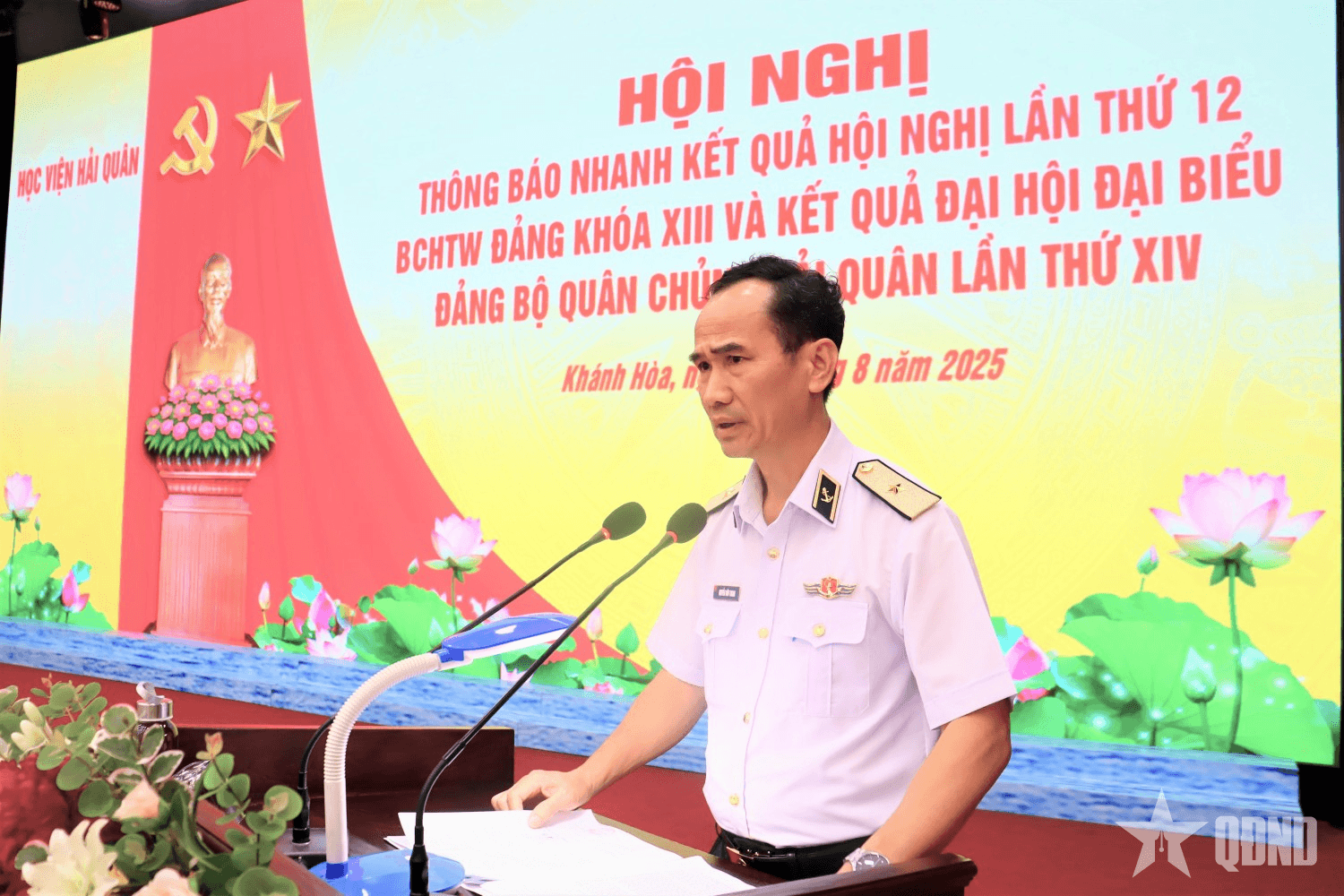 Học viện Hải quân thông báo nhanh kết quả Hội nghị lần thứ 12, Ban Chấp hành Trung ương Đảng khóa XIII
