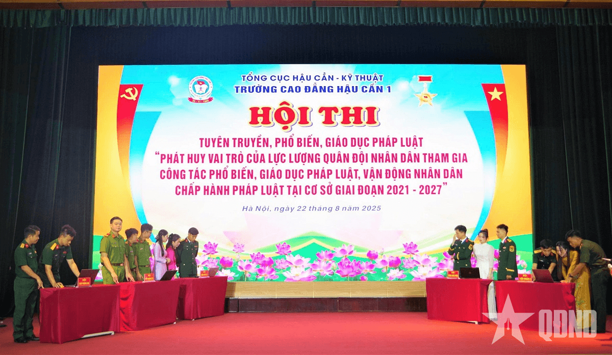 Trường Cao đẳng Hậu cần 1 tổ chức Hội thi tuyên truyền, phổ biến, giáo dục pháp luật năm 2025