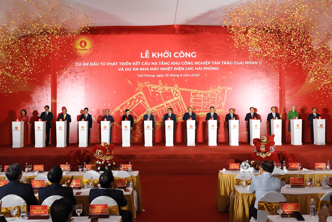 Tập đoàn Vingroup khởi công Khu Công nghiệp Tân Trào và Nhà máy Nhiệt điện LNG Hải Phòng
