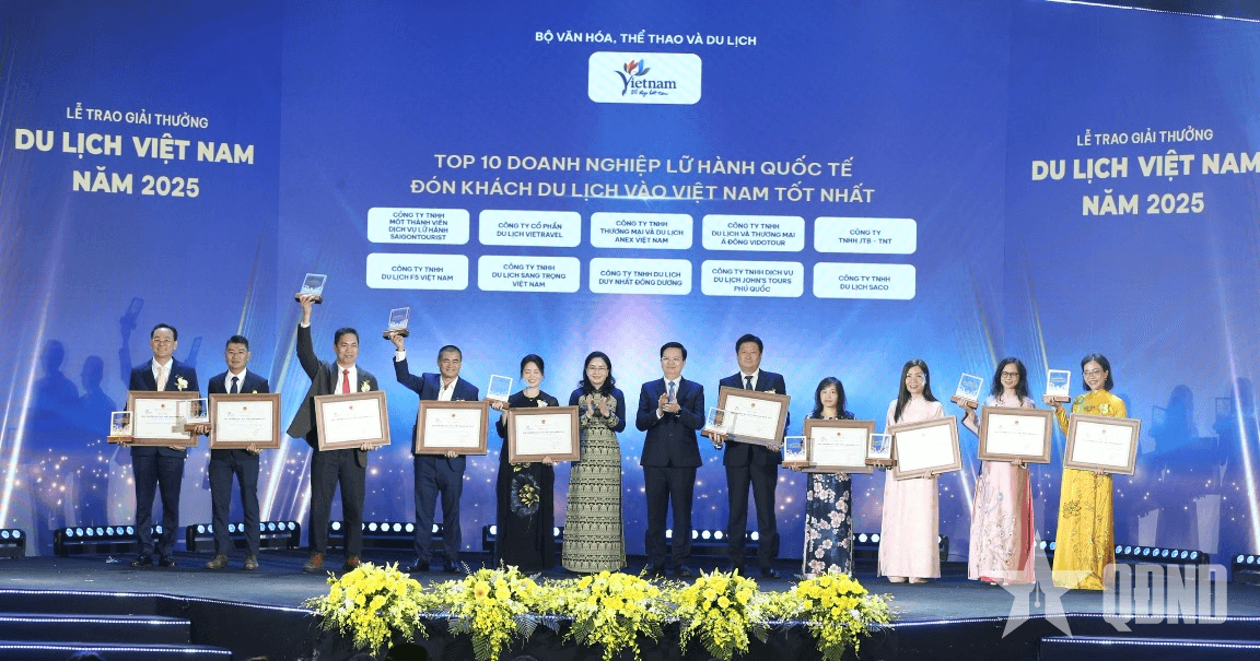 Trao Giải thưởng Du lịch Việt Nam năm 2025