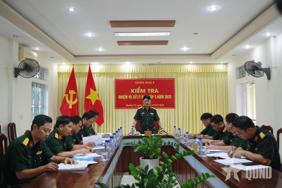 Bộ tư lệnh Quân khu 4 kiểm tra công tác xử lý đạn dược cấp 5 tại Kho K3