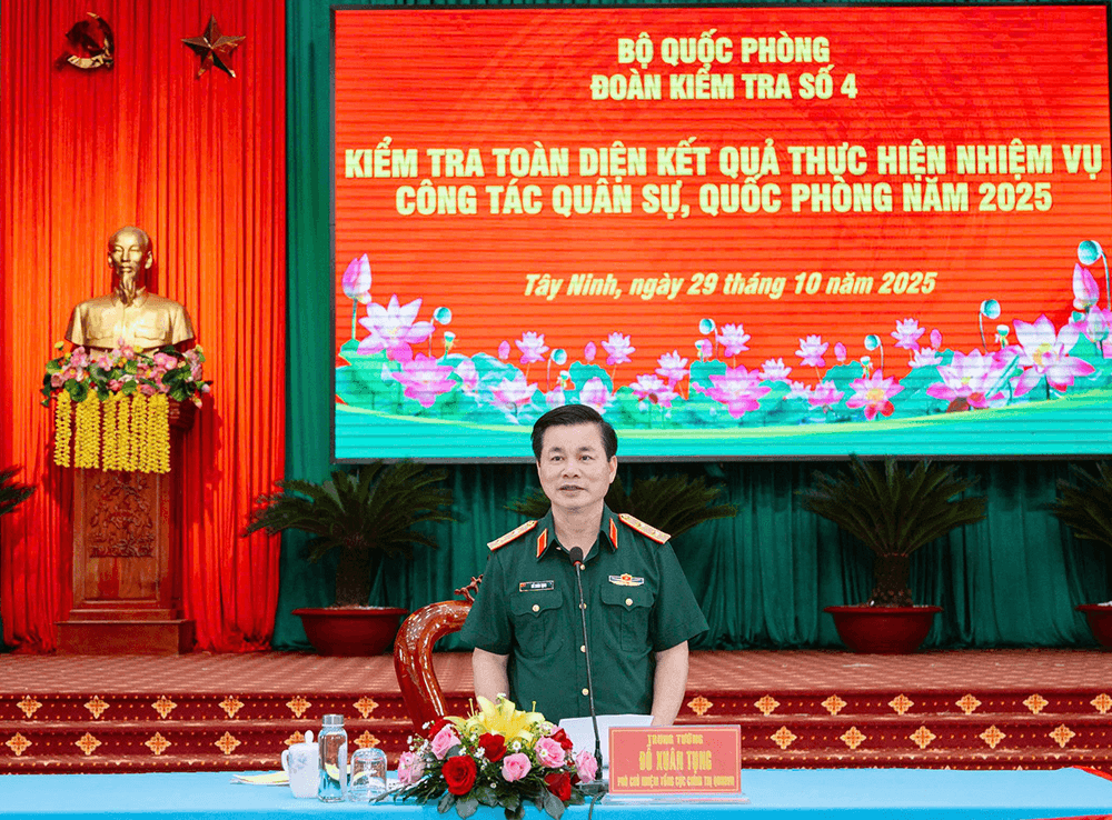 Bộ Quốc phòng kiểm tra toàn diện công tác quân sự, quốc phòng tại Tây Ninh