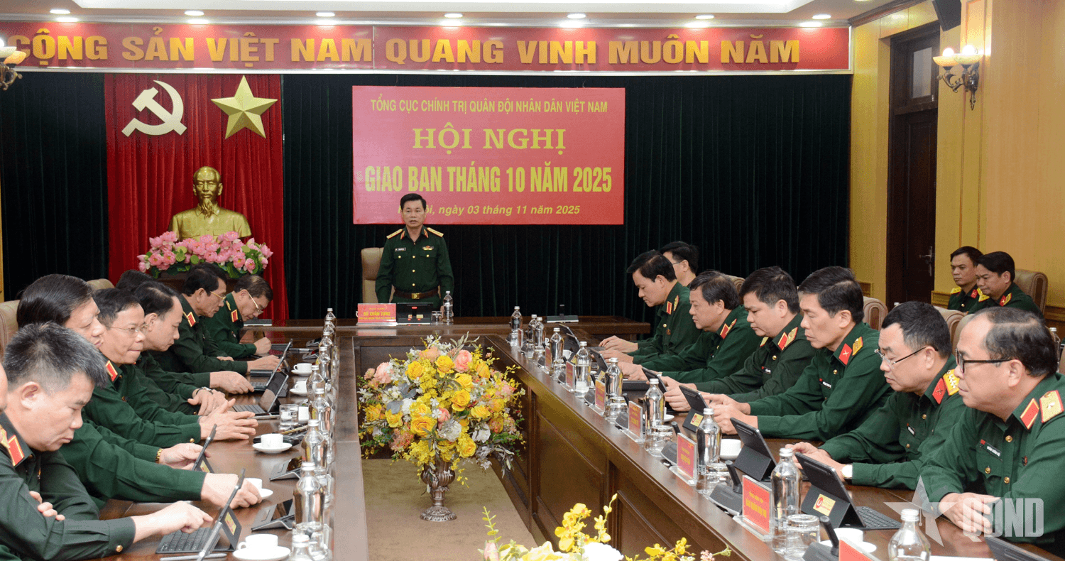 Tổng cục Chính trị tổ chức Hội nghị giao ban tháng 10-2025 theo hình thức không giấy