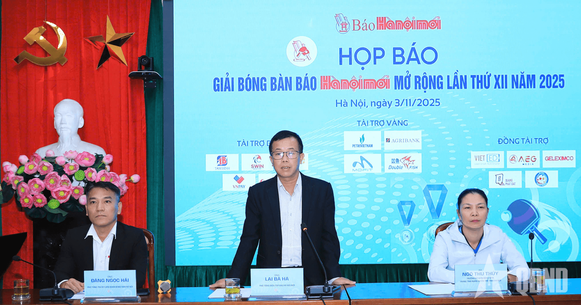 Gần 400 vận động viên tranh tài Giải bóng bàn Báo Hànộimới mở rộng 2025