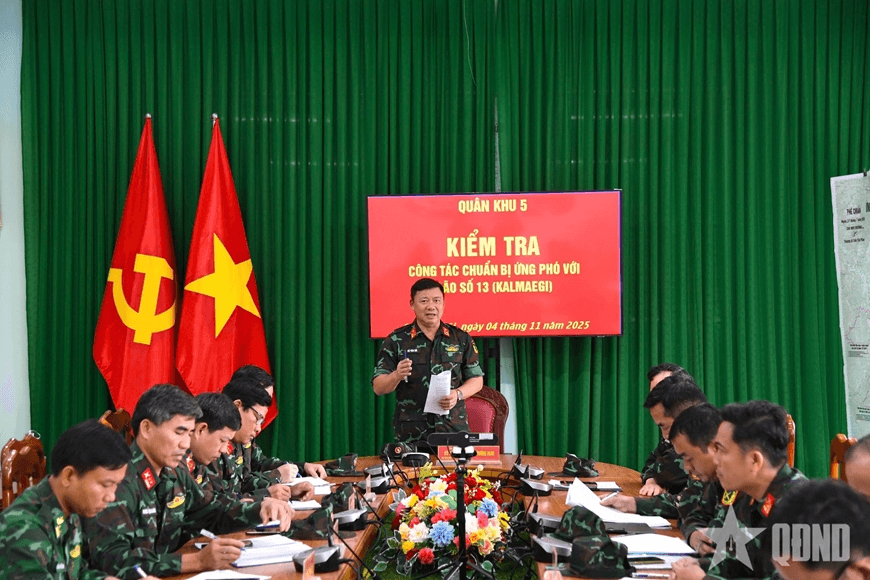 Quân khu 5 chỉ đạo công tác ứng phó bão Kalmaegi tại Quảng Ngãi