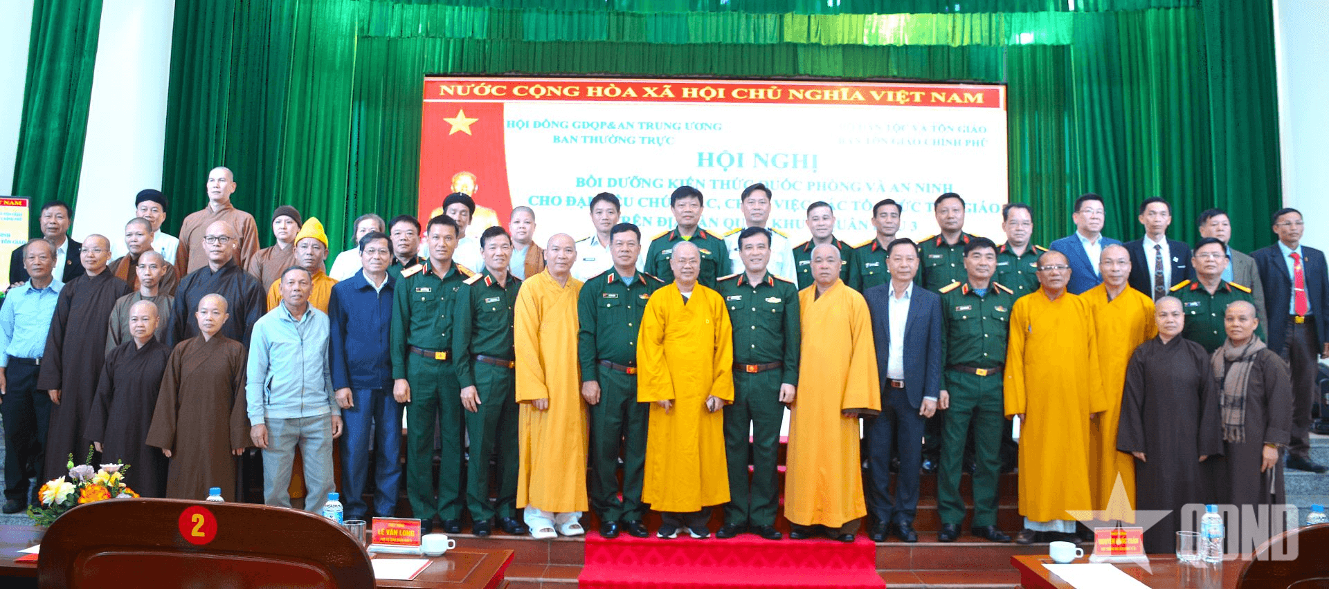 Bồi dưỡng kiến thức quốc phòng, an ninh cho chức sắc, chức việc tôn giáo tại Quân khu 1, Quân khu 3