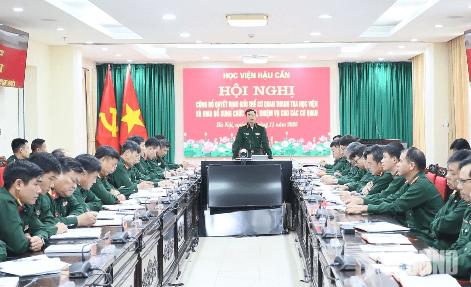 Học viện Hậu cần tổ chức Hội nghị công bố Quyết định giải thể cơ quan Thanh tra Học viện