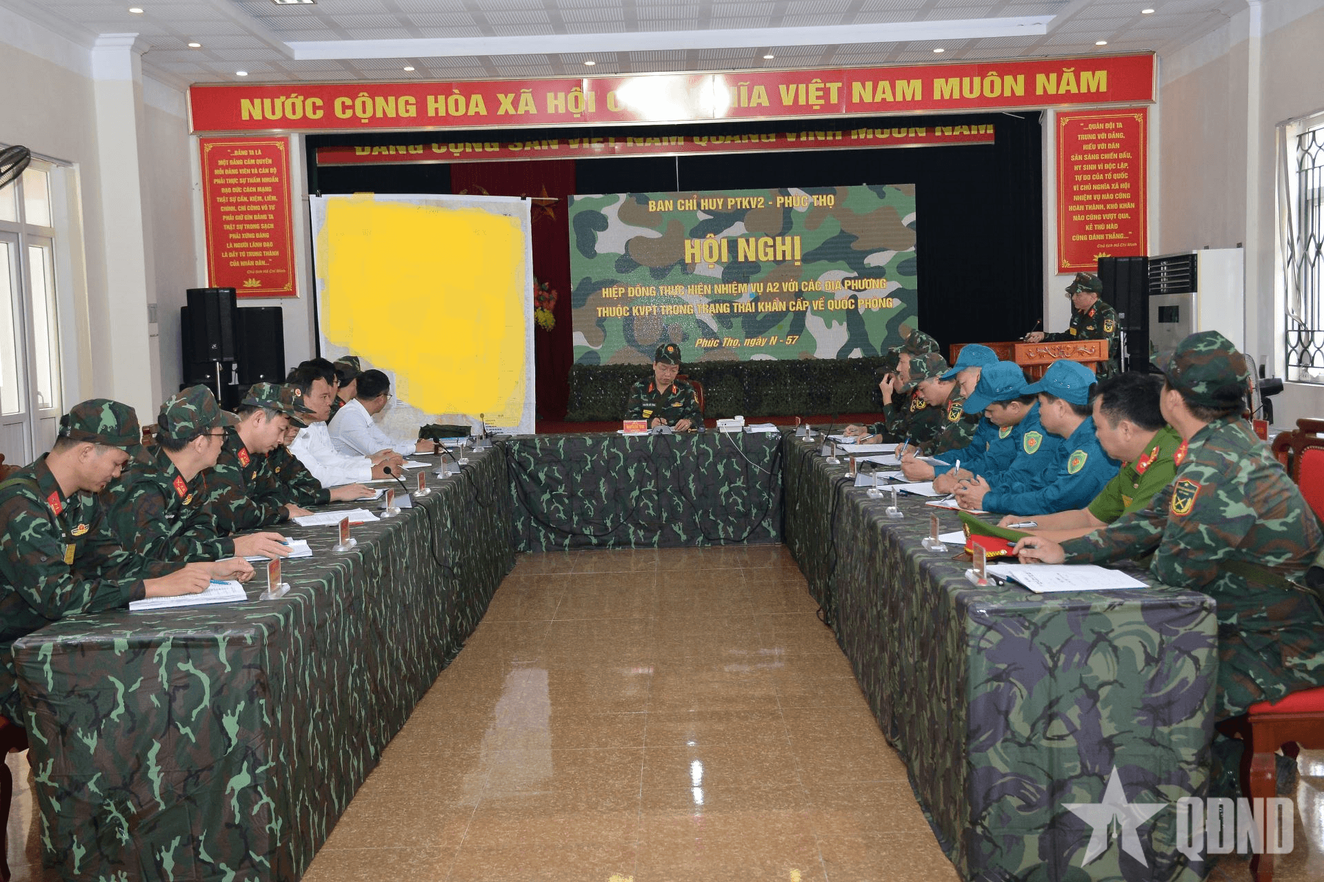 Khai mạc diễn tập tác chiến phòng thủ khu vực 2-Phúc Thọ và xã Thạch Thất năm 2025