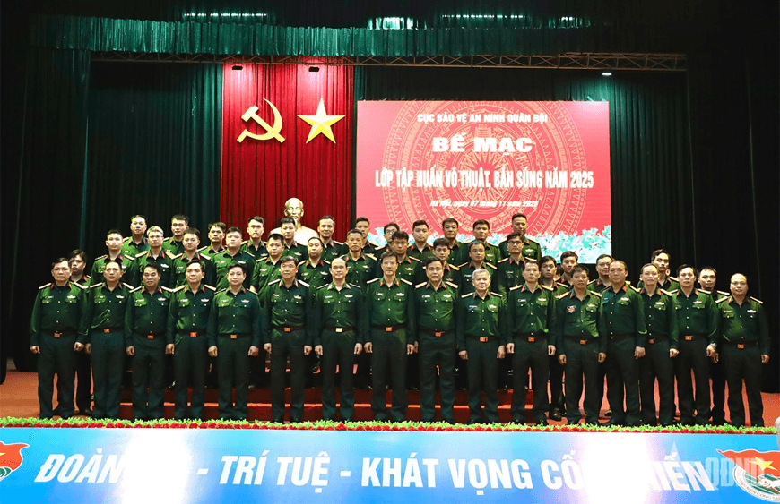 Cục Bảo vệ an ninh Quân đội bế mạc lớp tập huấn võ thuật, bắn súng năm 2025