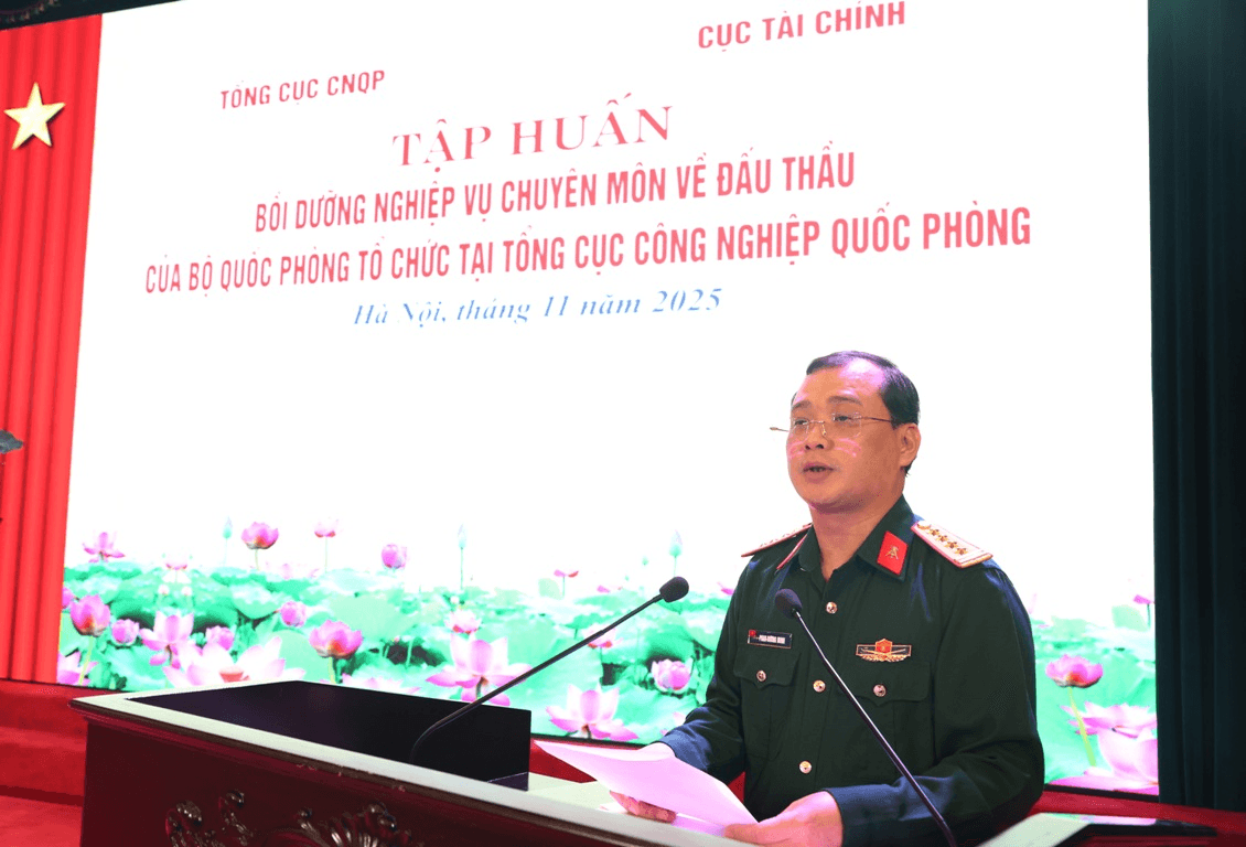 Tổng cục Công nghiệp quốc phòng phối hợp với Cục Tài chính (Bộ Quốc phòng) tập huấn công tác đấu thầu