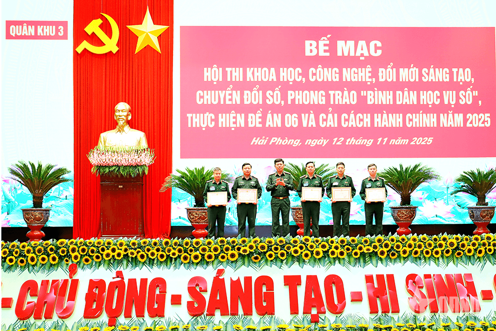 Quân khu 3: Hội thi khoa học, công nghệ, đổi mới sáng tạo, chuyển đổi số, phong trào “Bình dân học vụ số”