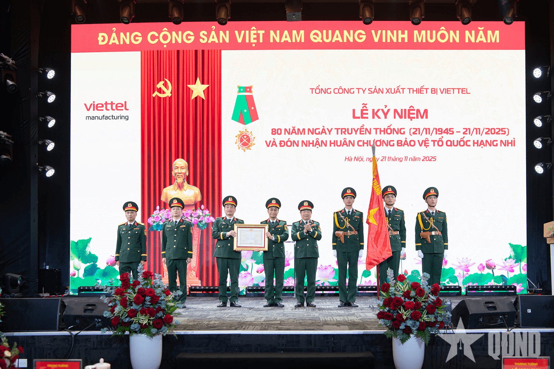 Tổng Công ty Sản xuất thiết bị Viettel đón nhận Huân chương Bảo vệ Tổ quốc hạng Nhì