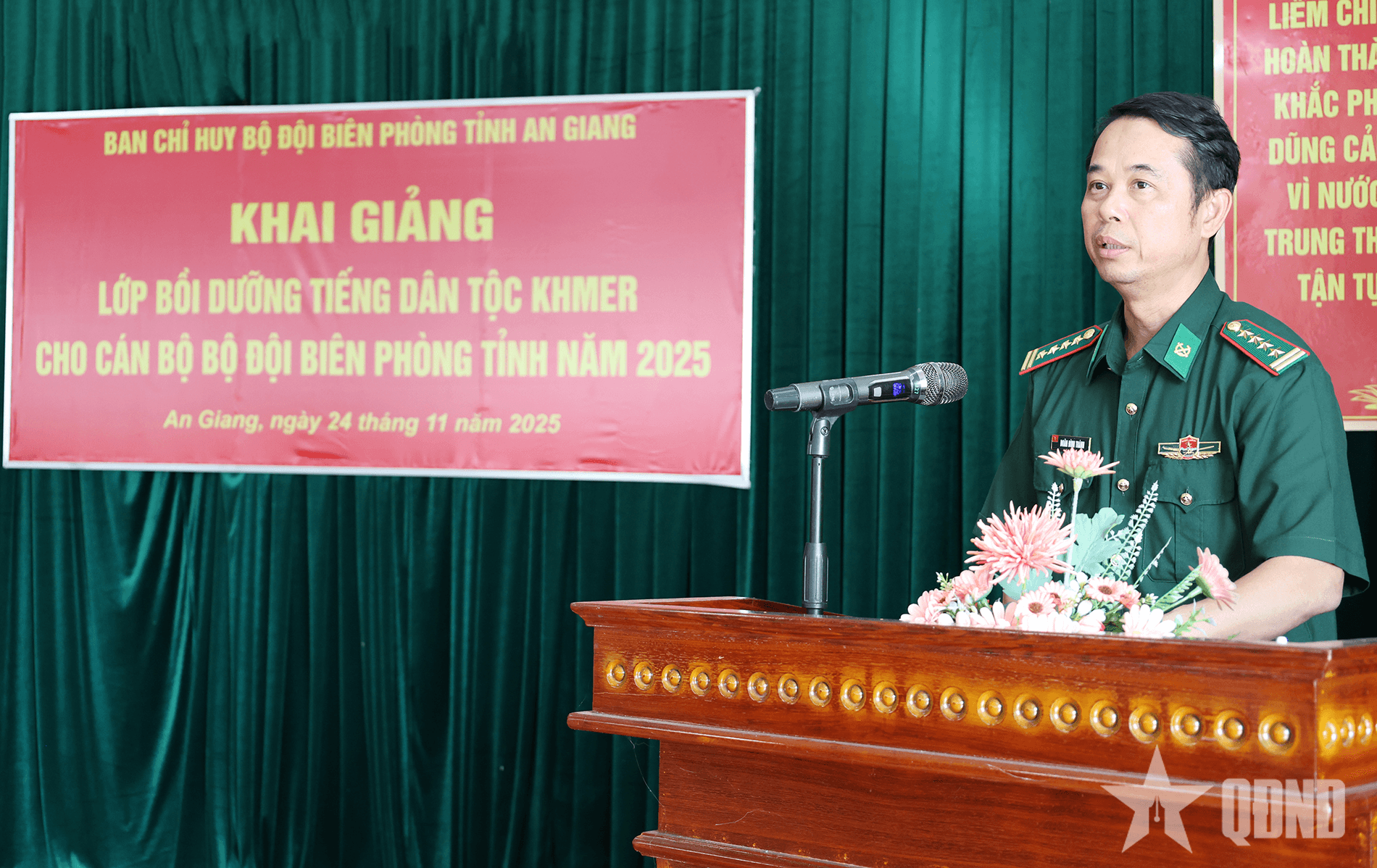 Khai giảng lớp bồi dưỡng tiếng Khmer cho cán bộ Bộ đội Biên phòng tỉnh An Giang