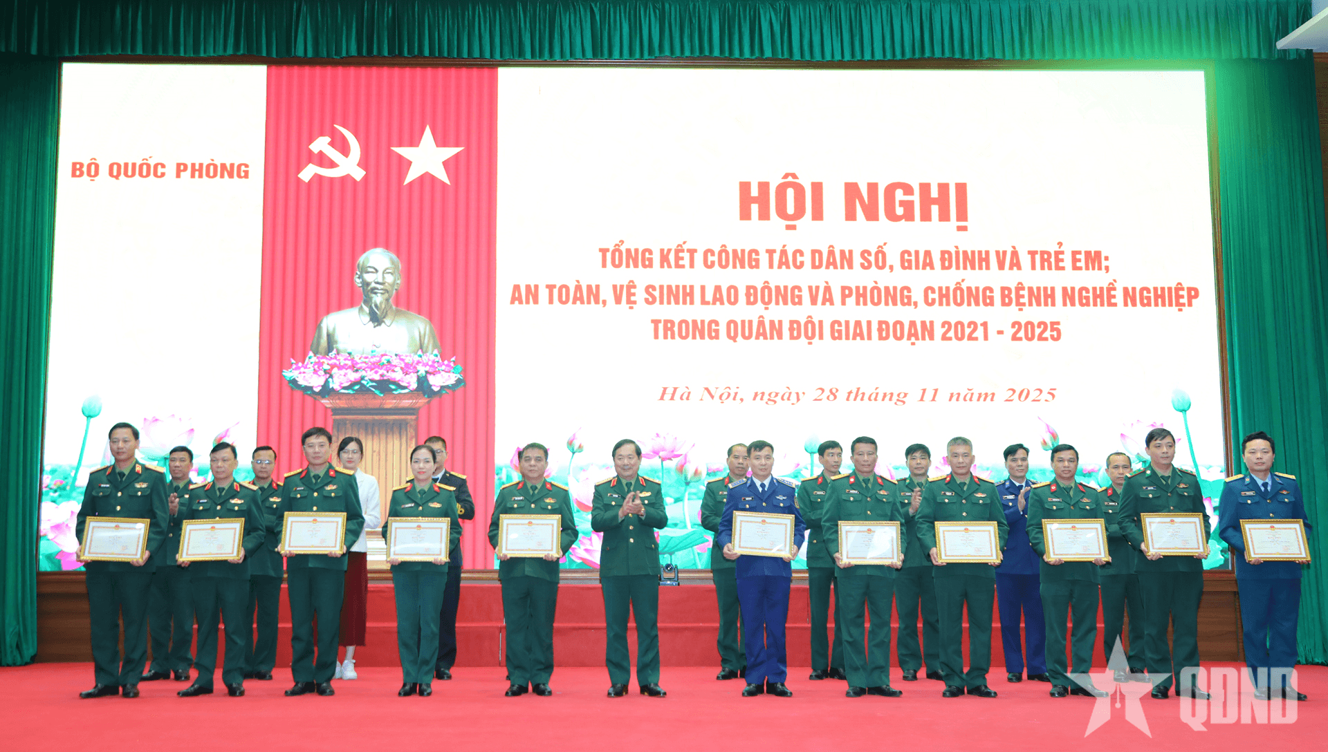 Tổng kết công tác dân số, gia đình và trẻ em, an toàn, vệ sinh lao động và phòng, chống bệnh nghề nghiệp trong Quân đội giai đoạn 2021-2025