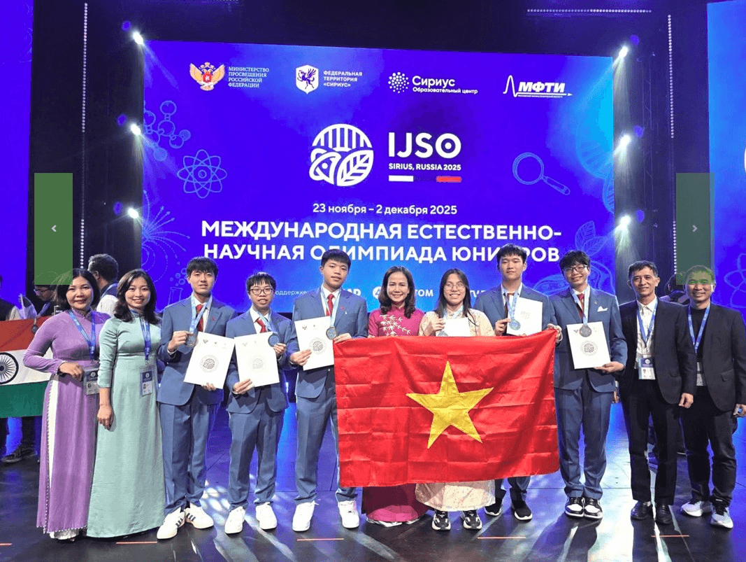 6 học sinh Hà Nội giành huy chương tại Olympic Khoa học trẻ quốc tế